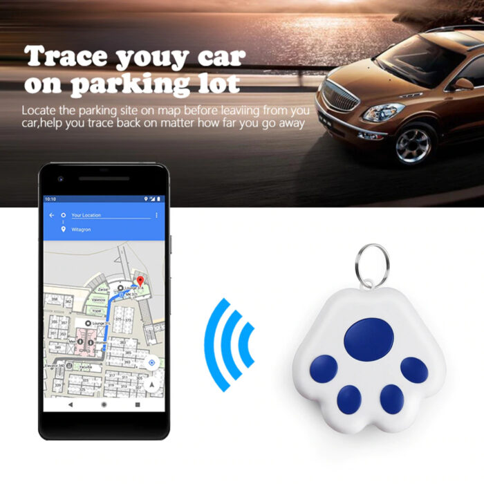 Rastreador GPS inteligente Bluetooth con diseño de garra para mascotas